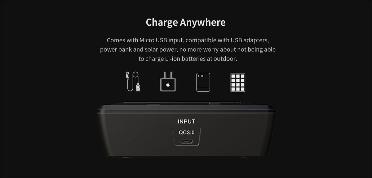 XTAR VC4S 4 Bay LCD USB Battery Charger