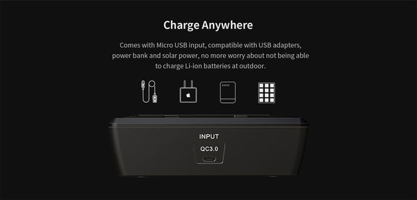 XTAR VC4S 4 Bay LCD USB Battery Charger